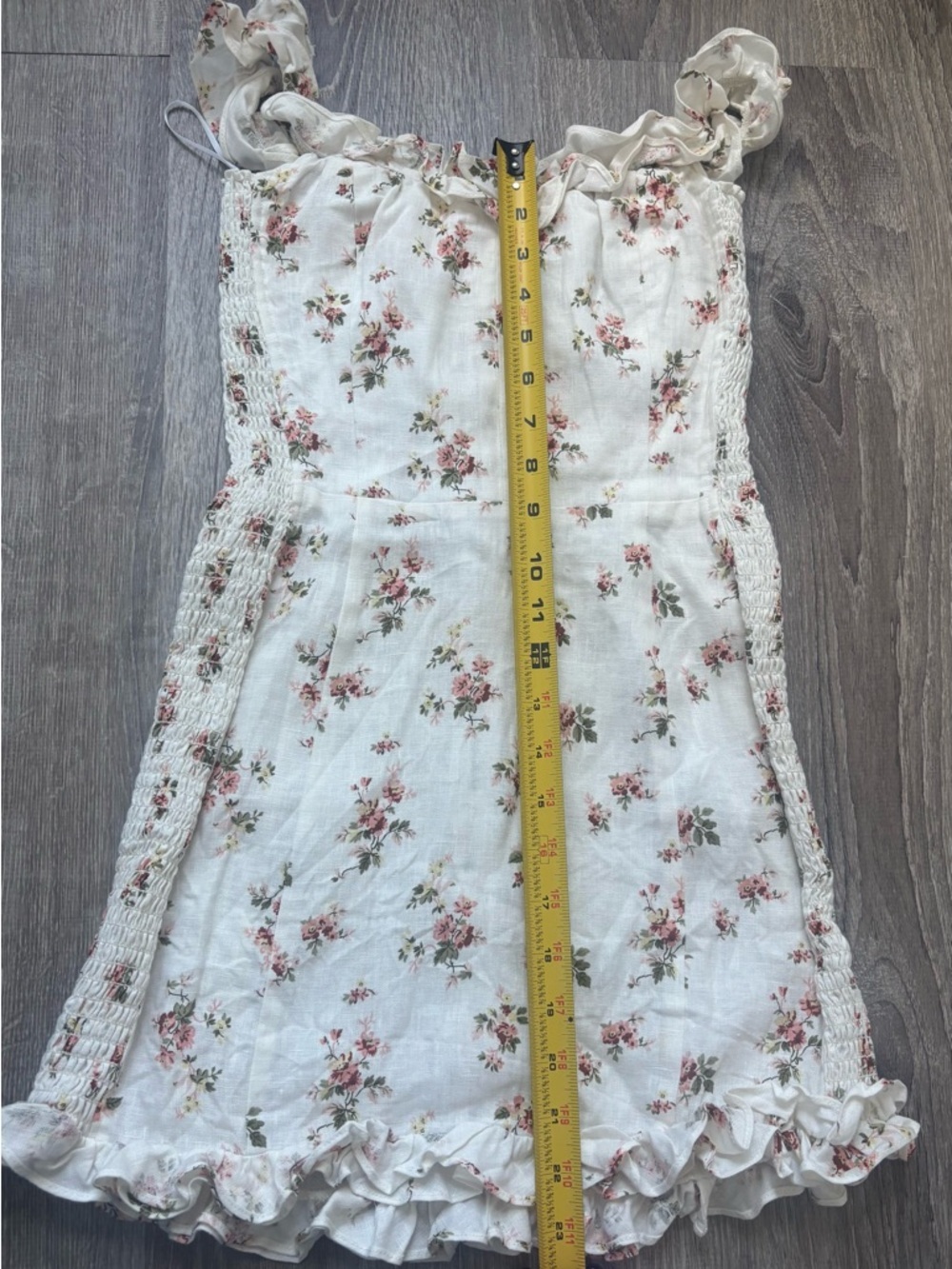 Reformation Cream Floral linen Dress size 0 - Picture 6 of 8